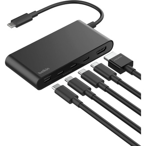 image:imageBelkin USB C Hub 4in1 MultiPort Laptop Dock with 4K HDMI USB C Docking Station with 100 Watt PassThrough Power Delivery 2 X USB A Ports For MacBook Pro Air iPad Pro Chromebook and More5in1 Display Hub