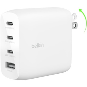 image:imageBelkin 112W 4Port GaN USB C Charger Block USBC Power Delivery Super Fast Charging amp USBA Port MacBook Samsung Galaxy S26 Apple iPhone 17 Air iPad Google Pixel Nintendo Switch 2 etc White