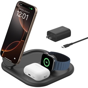 image:imageBelkin 3in1 MagSafeCompatible iPhone Charger  Foldable Magnetic Qi2 Certified MagSafe Charging Station for Phone Apple Watch AirPods  Wireless for Multiple DevicesBlack