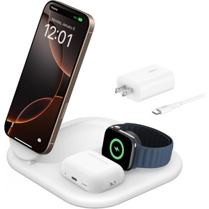 image:imageBelkin 3in1 MagSafeCompatible iPhone Charger  Foldable Magnetic Qi2 Certified MagSafe Charging Station for Phone Apple Watch AirPods  Wireless for Multiple DevicesWhite