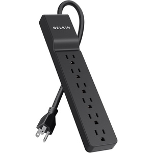 image:imageBelkin 6Outlet Surge Protector Power Strip ULListed w 6 AC Outlets amp 10ft3M Cord ABS Overload and Overvoltage Protection for Personal Electronics Small Appliances amp More  720 Joules PlasticBlack