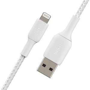 image:imageBelkin BoostCharge Braided Lightning Cable  66ft2M  MFi Certified Apple iPhone Charger USB to Lightning Cable 6ft  iPhone Cable  iPhone Charger Cable  Apple Charger  USB Phone Charger  WhiteWhite