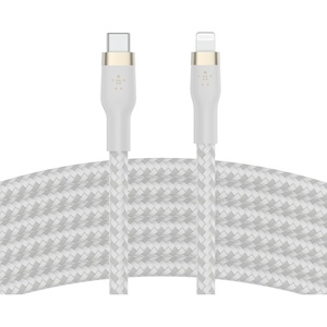image:imageBelkin BoostCharge Pro Flex Braided USB Type C to Lightning Cable 2M66ft MFi Certified 20W Fast Charging PD Power Delivery for iPhone 14 iPhone 13 12 11 Pro Max Mini SE iPad  WhiteWhite