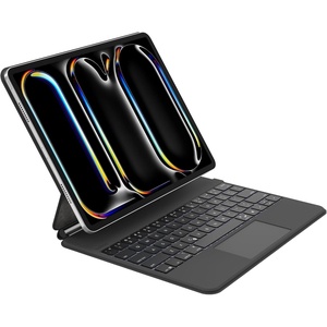 image:imageBelkin Pro Keyboard Case wMagnetic Stand Backlit Bluetooth Keyboard MultiGesture Controls Magnetic Apple Pencil Storage Compatibility amp Multimedia Keys for iPad Pro 11 M4M5  BlackiPad Pro 13 M4M5