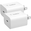 image:imageBelkin USB C Charger Block 20W 2 Pack  USB C Cable Included  Fast Charging Block Type C Wall Charger  Apple iPhone 17 Air Pro Samsung Galaxy S26 Google Pixel 10 iPad AirPods etc  WhiteOld Gen