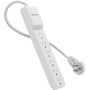 image:imageBelkin 6Outlet SlimLine Power Strip Surge Protector 6ft Cord and Rotating Plug 700 Joules White6Foot Cable