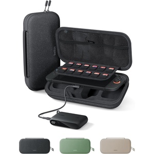 image:imageBelkin Nintendo Switch 2 Case wIntegrated 10000mAh Power Bank Charger Portable Hard Shell Protective Carrying Case with Pockets for AirTag Game Cartridges for Travel  CharcoalBlack