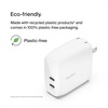 image:imageBelkin 2Port USB C Charger Block 67W DualPort GaN Charger w 2X USB C Ports Fast Charging for MacBook iPhone 17 iPad Pro Chromebook Galaxy S25 Ultra Pixel 10 amp More  Travel Essentials60W White