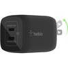 image:imageBelkin 2Port USB C Charger Block 67W DualPort GaN Charger w 2X USB C Ports Fast Charging for MacBook iPhone 17 iPad Pro Chromebook Galaxy S25 Ultra Pixel 10 amp More  Travel Essentials65W Black
