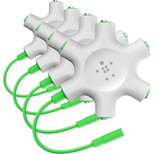 image:imageBelkin Rockstar 5Jack Multi Headphone Audio Splitter Light Green  Headphone Splitter Designed To Connect Up To 5 Devices For Classrooms Audio Mixing amp Shared Experiences  For iPhone iPad amp MoreLight Green