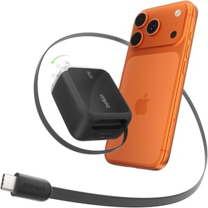 image:imageBelkin USB C Retractable Wall Charger 67W Max GaN Fast Charging Block wBuiltin ExtraLong 33ft Retractable Cable  iPhone Charger for iPhone 1716 Series Galaxy MacBook AirPods iPad amp MoreBlack