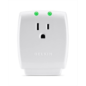 image:imageBelkin 1Outlet Home Series SurgeCube  Grounded Outlet Portable Wall Tap Adapter with Ground amp Protected Light Indicators for Office Charging Brick  White ABS 885 JoulesSingle Outlet Pack of 10