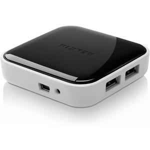 image:imageBelkin 4Port Powered Desktop USB Hub with Support for USBA USB 20 and USB 11 Black and White