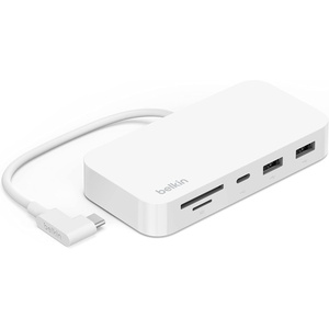 image:imageBelkin 6in1 USBC Hub iMac 24 inch Docking Station with SD amp microSD Card Reader Gigabit Ethernet 2 USBA Ports and USBC Port for Fast Data Transfers and Peripherals6in1 iMac Mounted Hub
