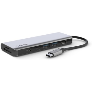 image:imageBelkin 6in1 USBC Hub iMac 24 inch Docking Station with SD amp microSD Card Reader Gigabit Ethernet 2 USBA Ports and USBC Port for Fast Data Transfers and Peripherals7in1 100W Media Hub