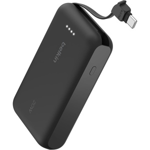 image:imageBelkin Marvel SpiderMan 10000mAh 20W USB C Power Bank Portable Charger  Fast Charging Integrated USB C Cable Extra USB C Port iPhone 17 iPad Samsung Galaxy S26 Charge 2 DevicesBlack