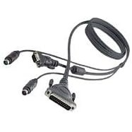 image:image10ft KVM Matrix Cable PS2 Db25 2din6mm Hddb15f