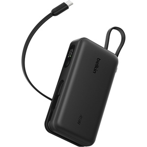 image:imageBelkin 10000mAh 45W Portable Charger Power Bank Integrated USB C CableBlack